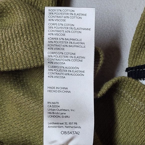 New We the Free People XS‎ Shirt Mikah Layering Cuff Thermal Top Army Combo - Picture 7 of 14